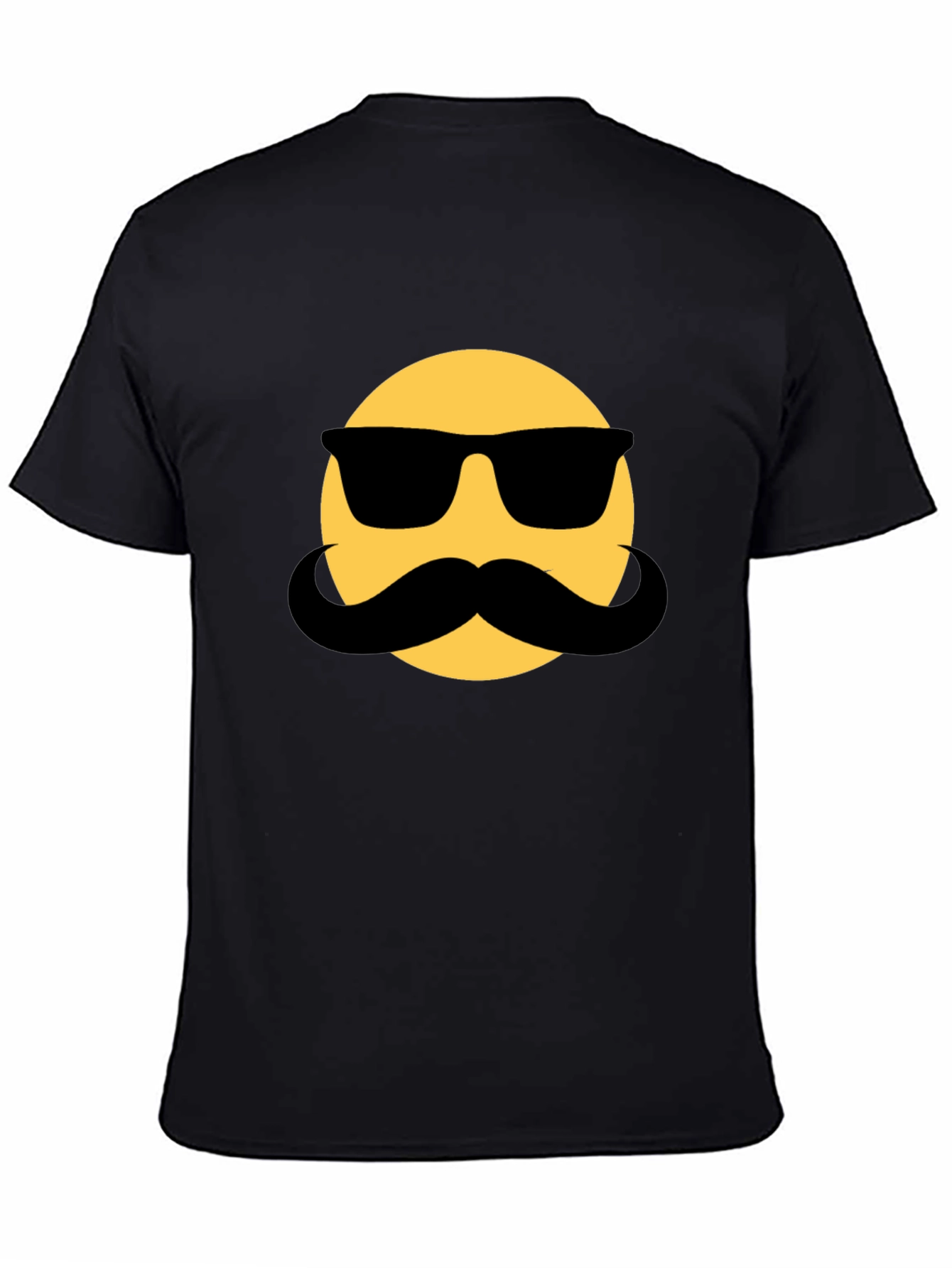 Cool Dude Emoji T-Shirt - Black Cotton Blend