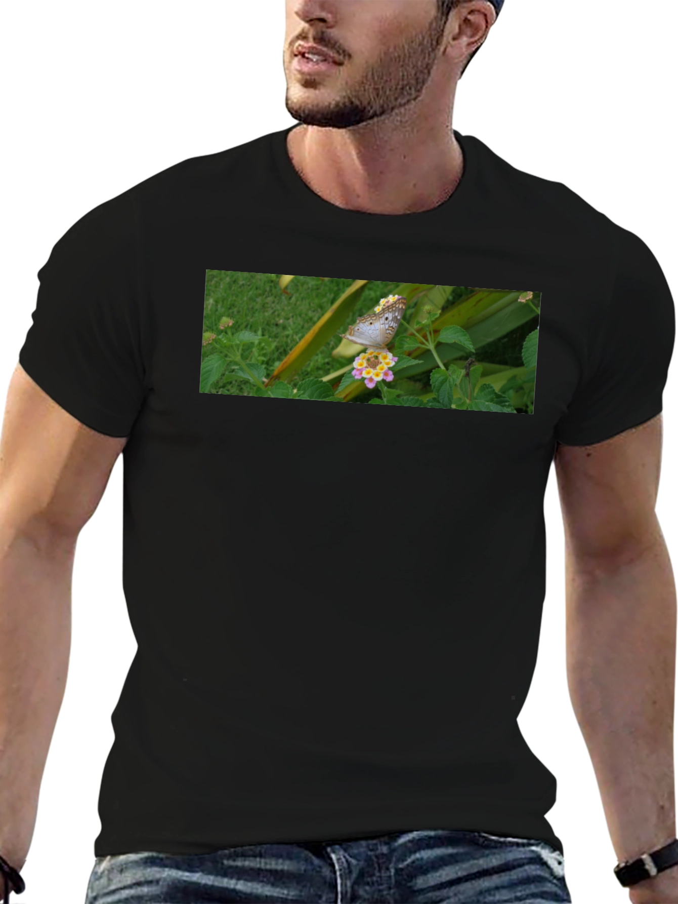 Butterfly on Flower Graphic Tee