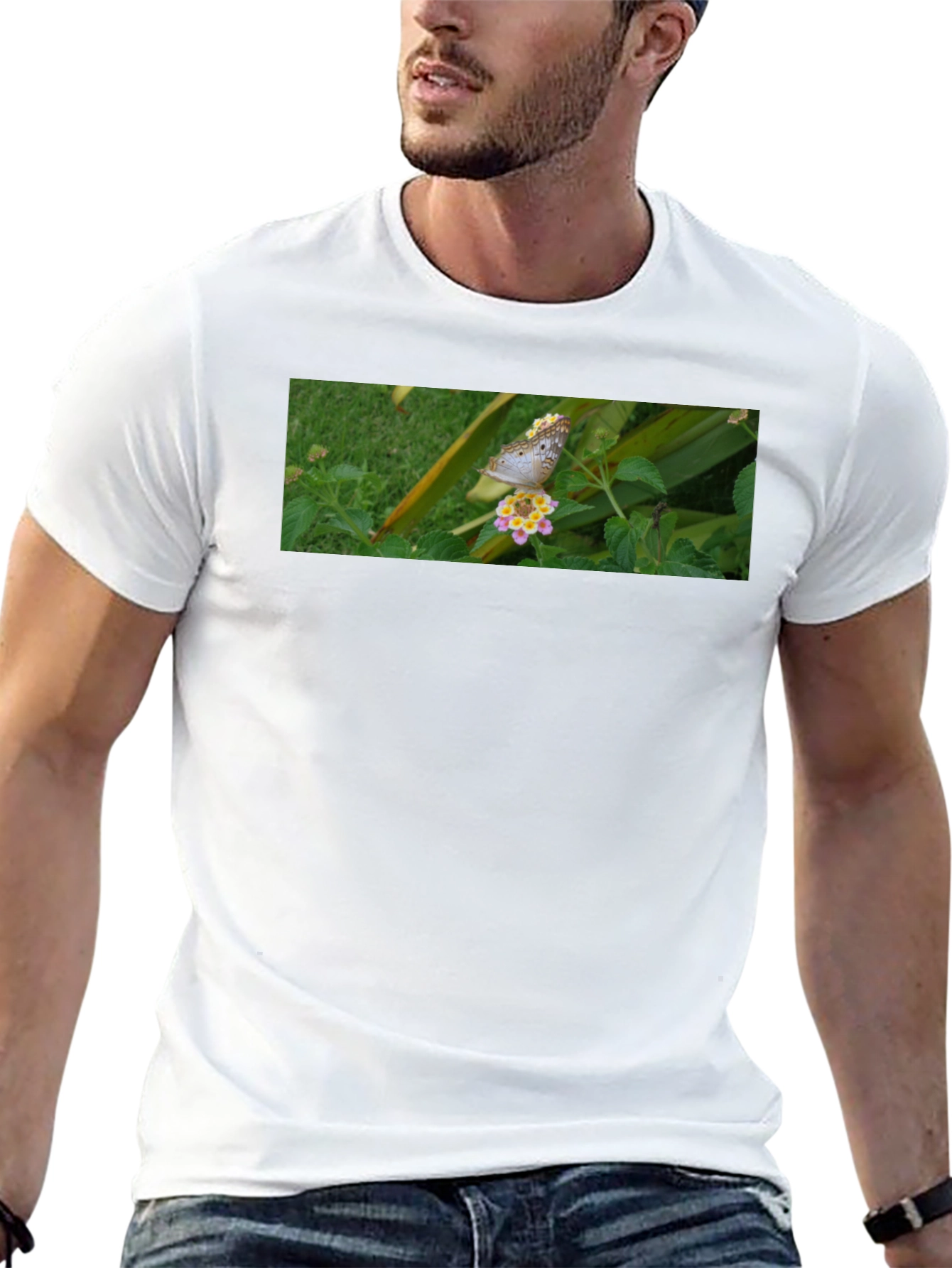 Butterfly on Flower Graphic Tee