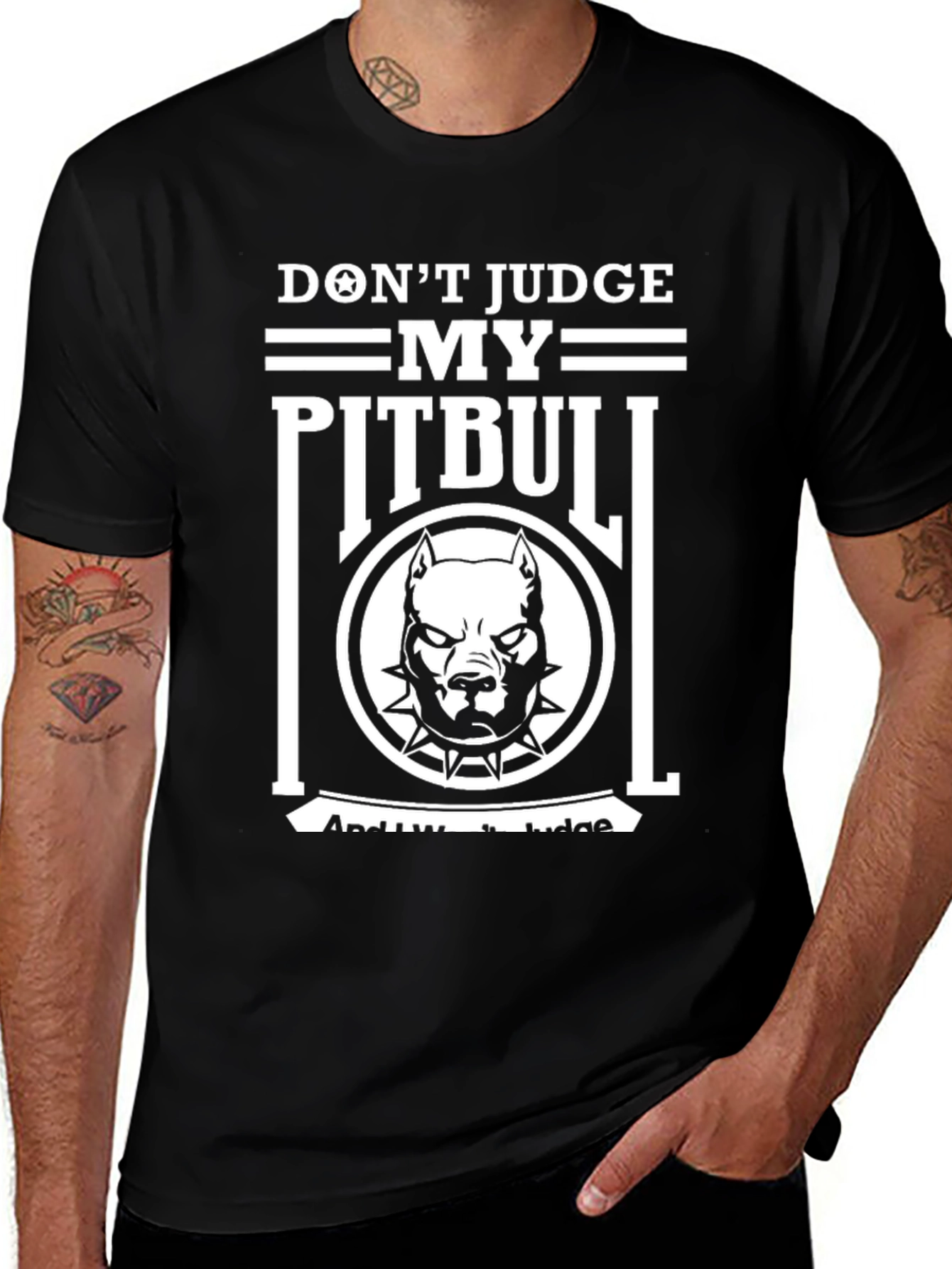 Dont Judge My Pitbull Graphic T-Shirt