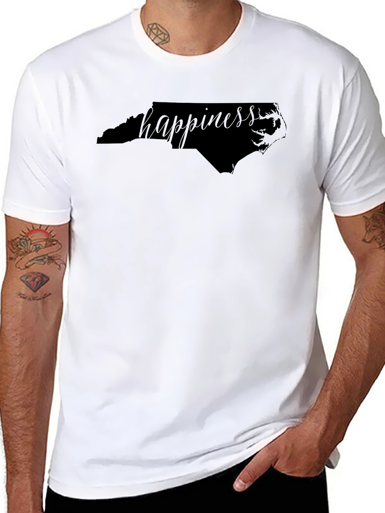 Happiness North Carolina NC State Pride T-Shirt