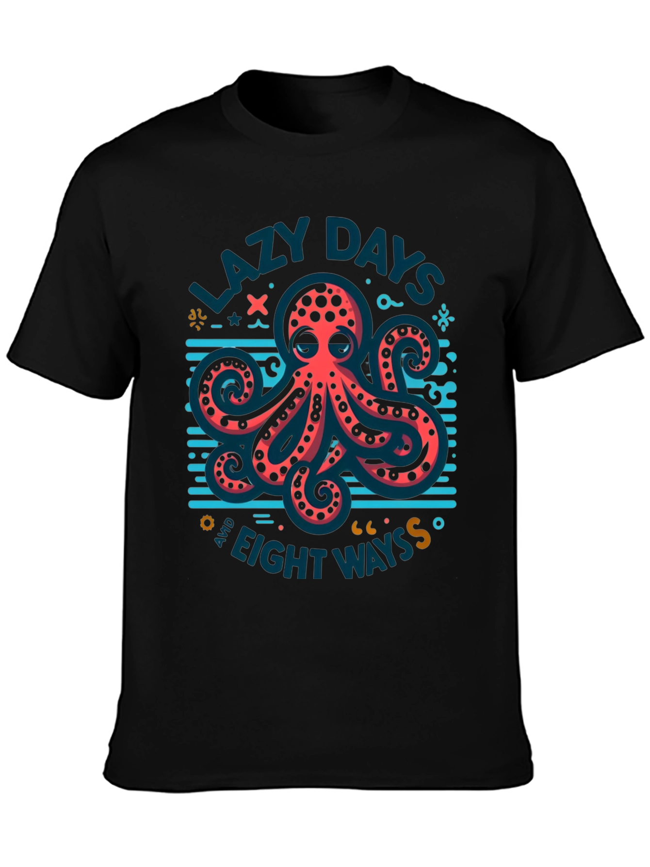 Lazy Days Octopus T-Shirt - Eight Ways Graphic Tee