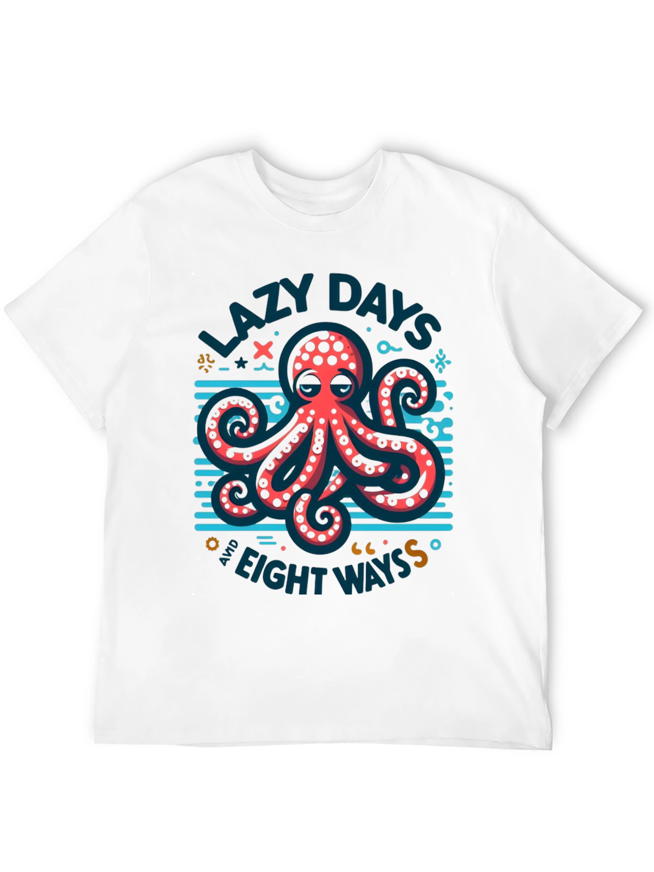 Lazy Days Octopus T-Shirt - Eight Ways Graphic Tee