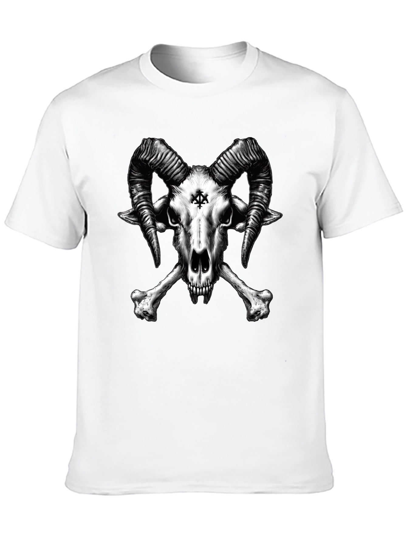 Baphomet Skull T-Shirt - Gothic Satanic Tee