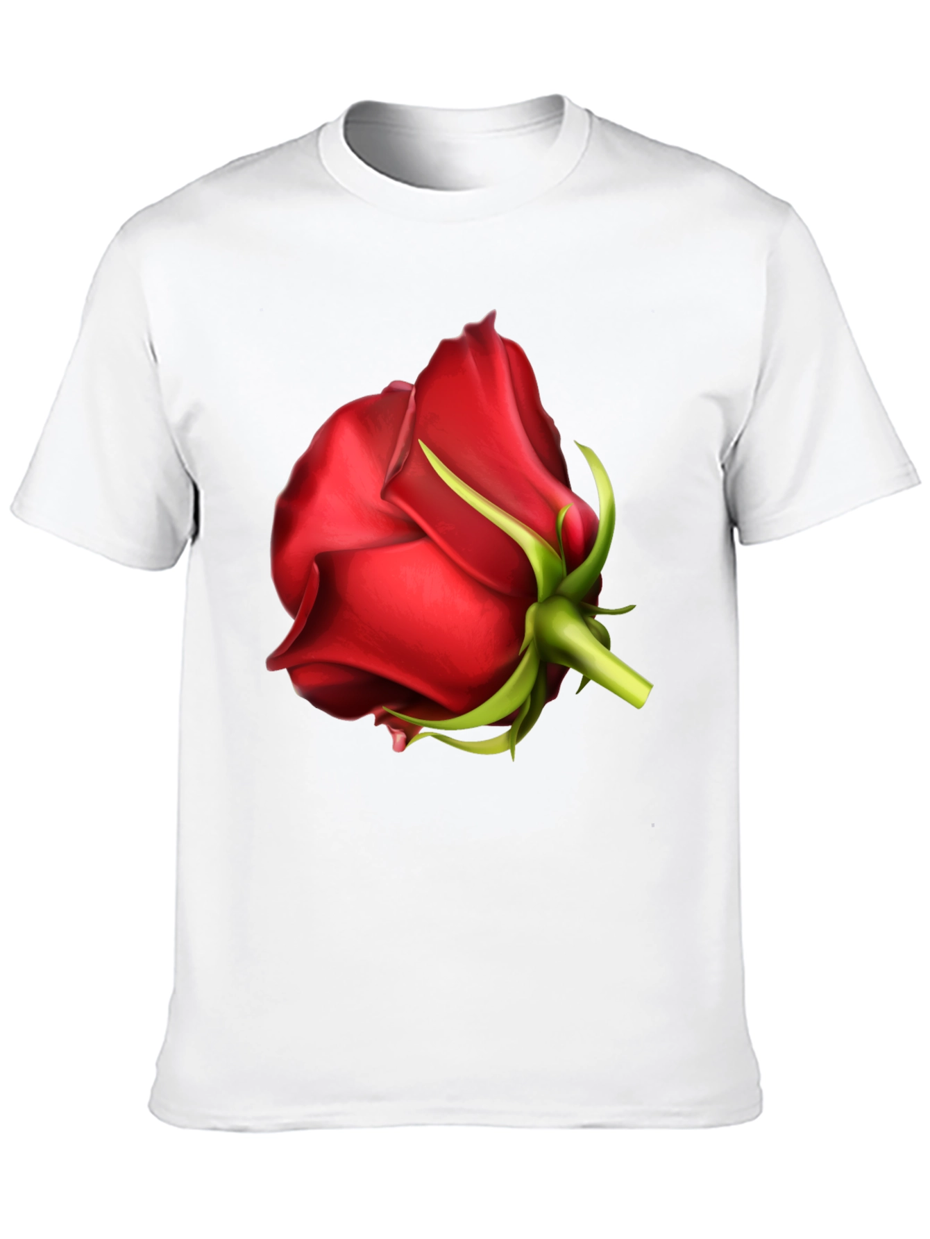 Red Rose Graphic Tee - Black Unisex T-Shirt