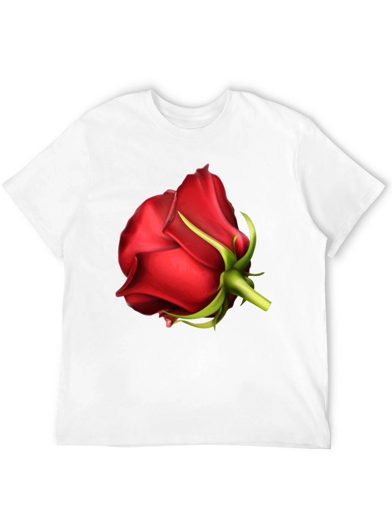 Red Rose Graphic Tee - Black Unisex T-Shirt