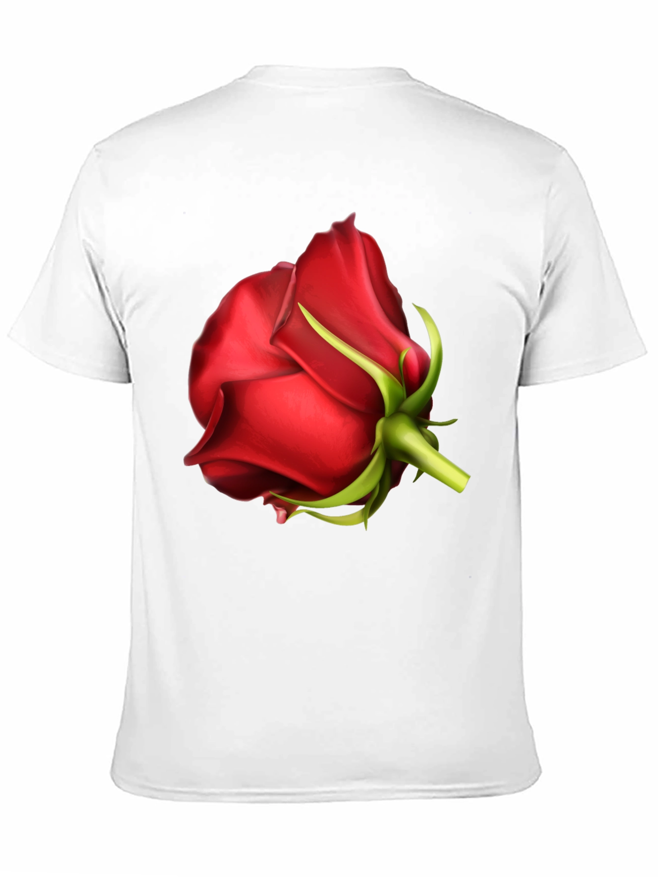 Red Rose Graphic Tee - Black Unisex T-Shirt