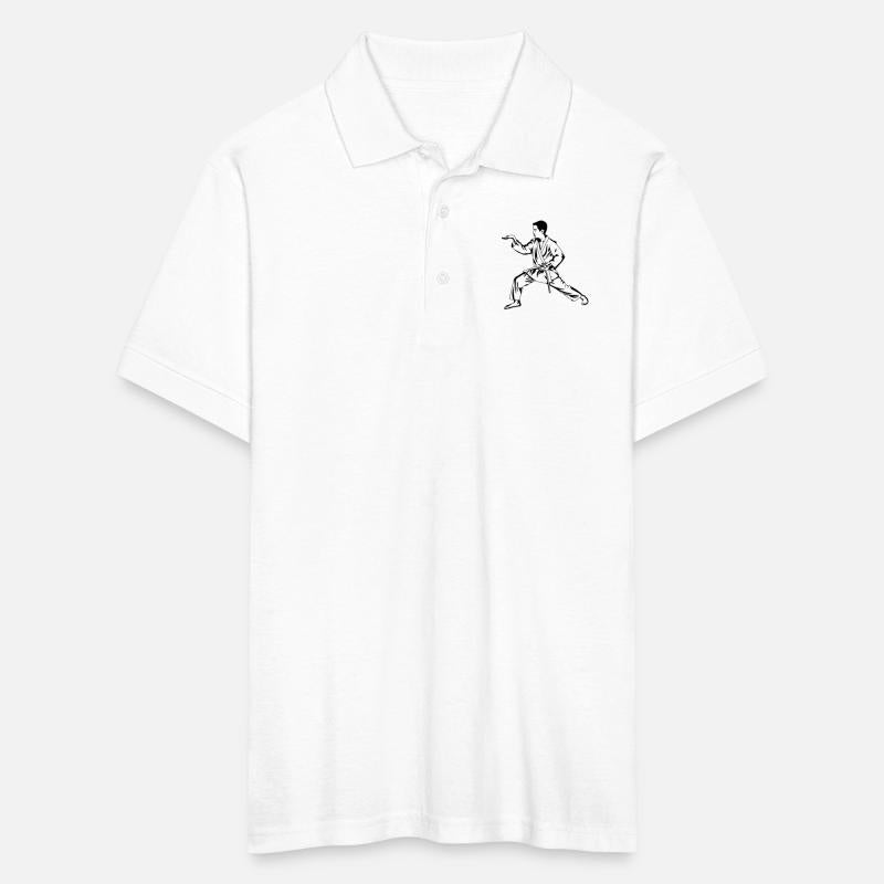 karateka in single color