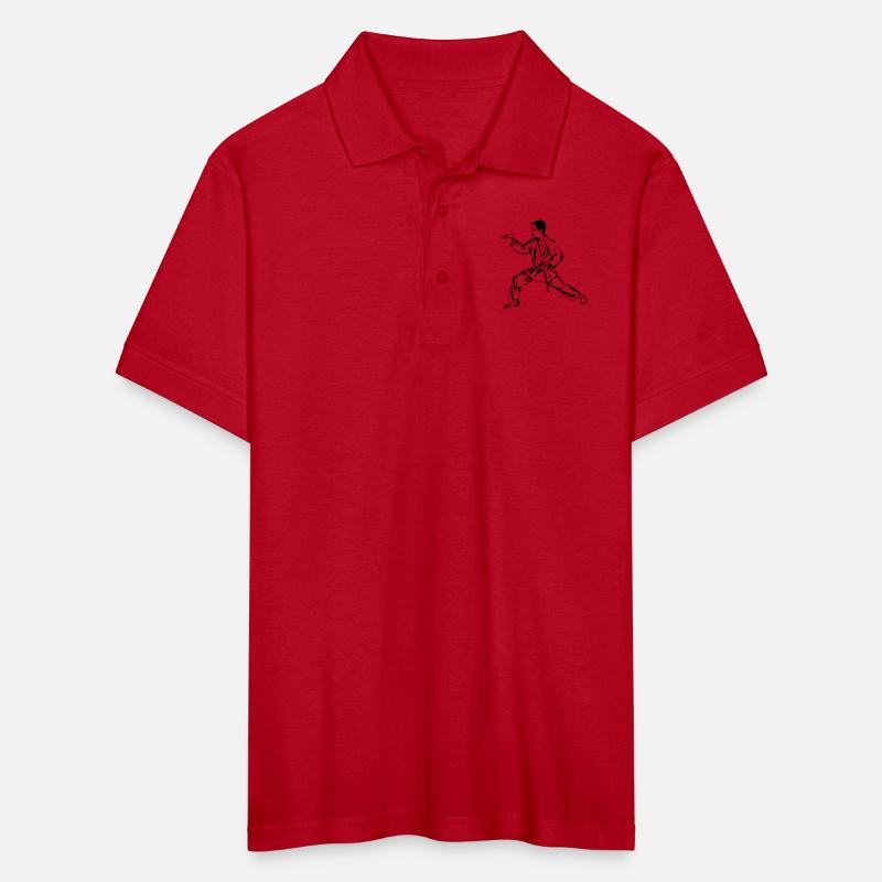 karateka in single color