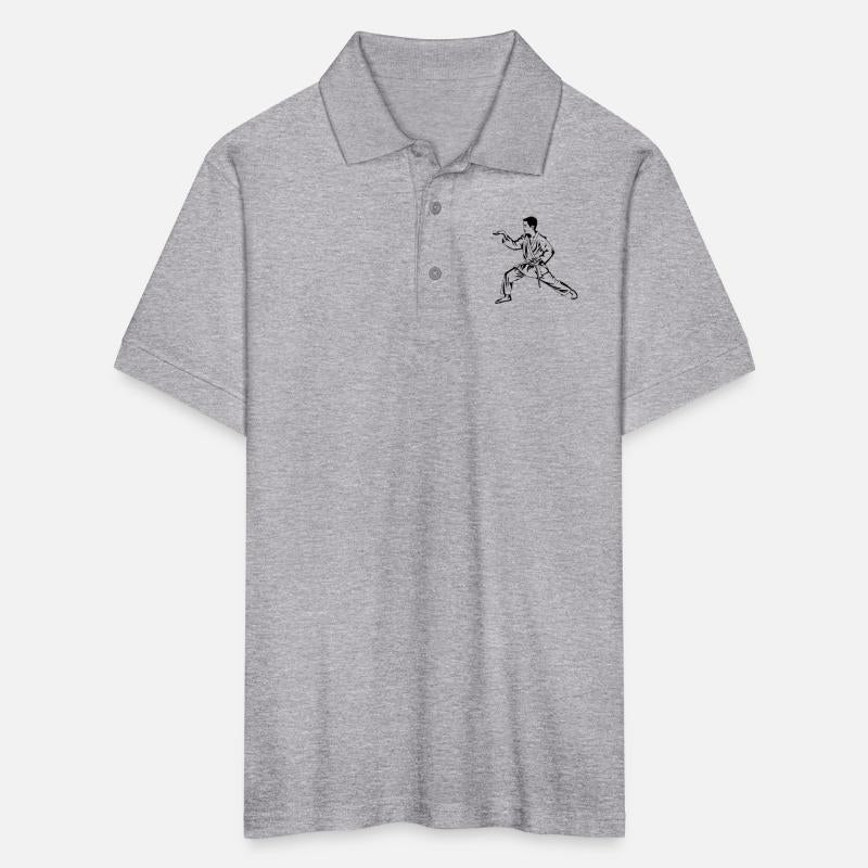 karateka in single color