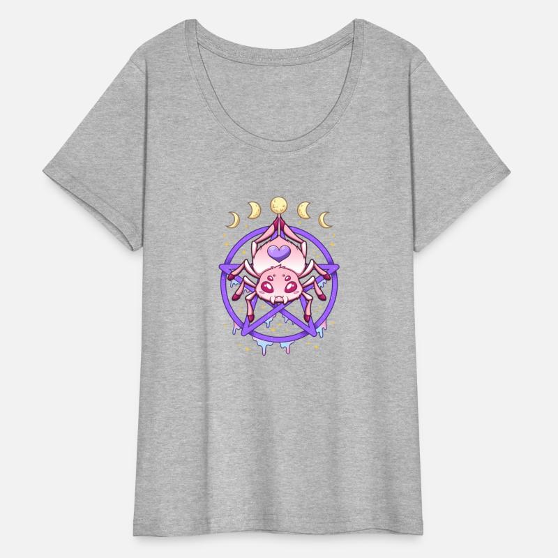 Kawaii Pastel Goth Creepy Pentacle Spider Pentagra