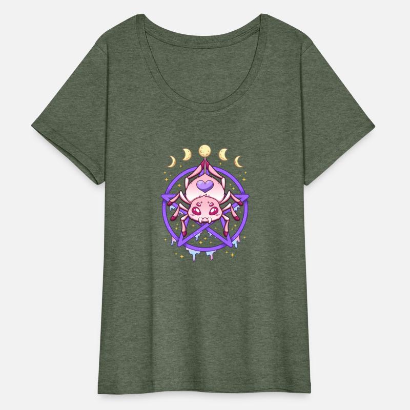Kawaii Pastel Goth Creepy Pentacle Spider Pentagra