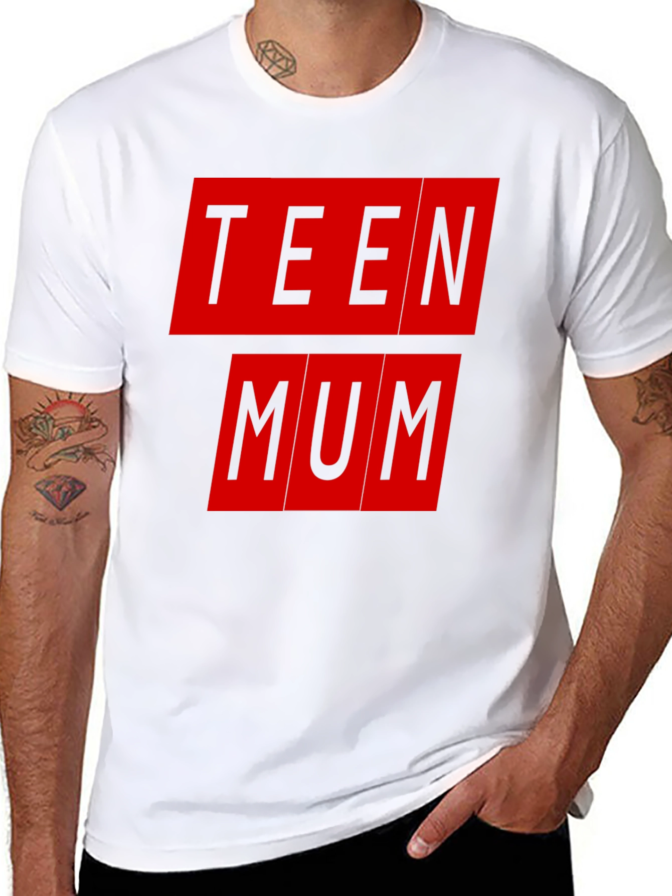 Teen Mum Graphic Tee - Black