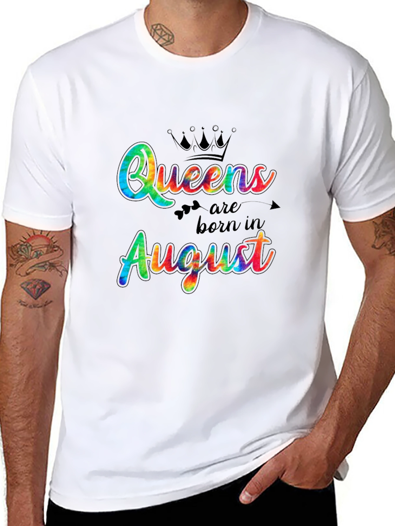 Queens Born in August Tie-Dye T-Shirt