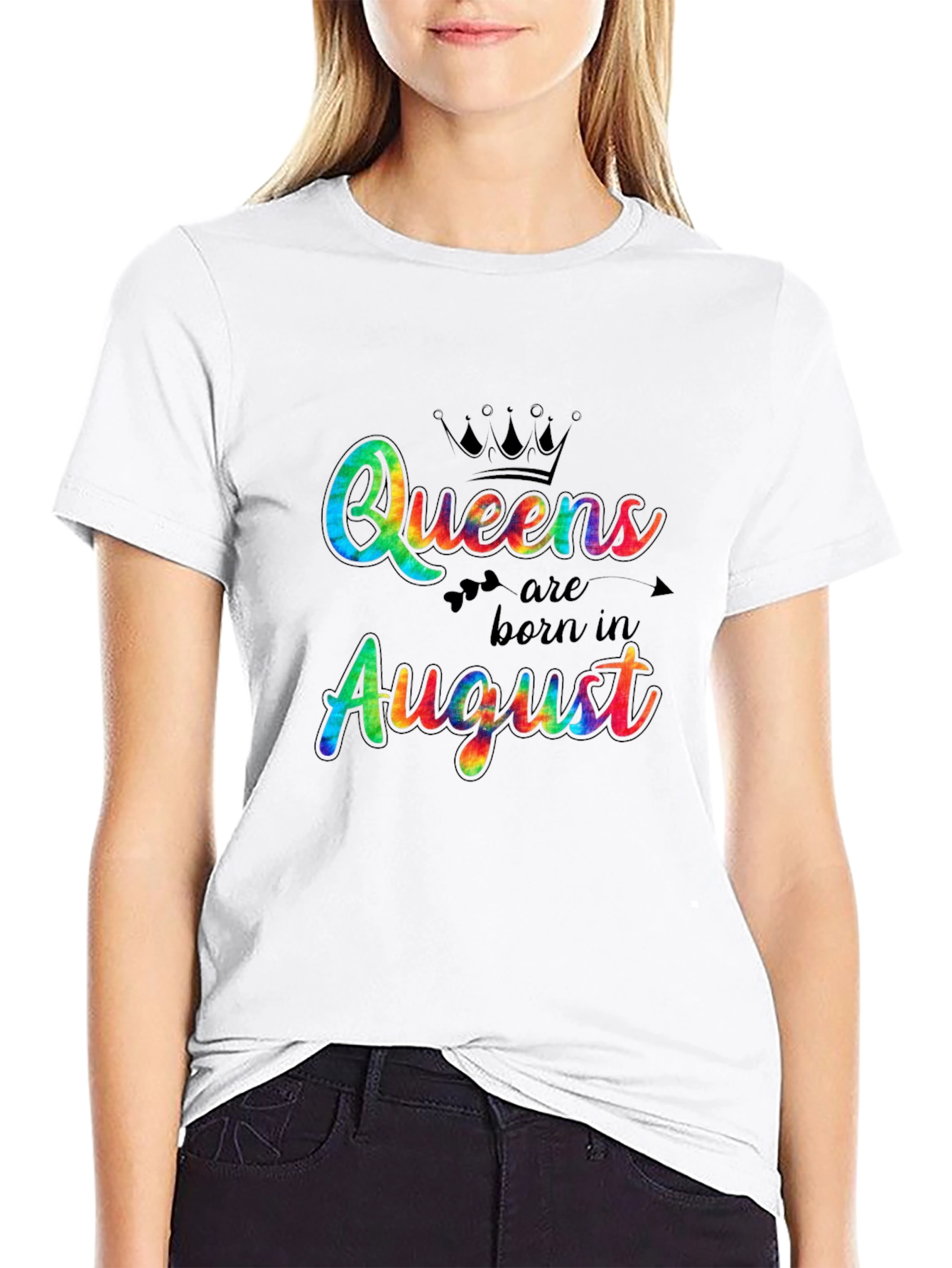Queens Born in August Tie-Dye T-Shirt