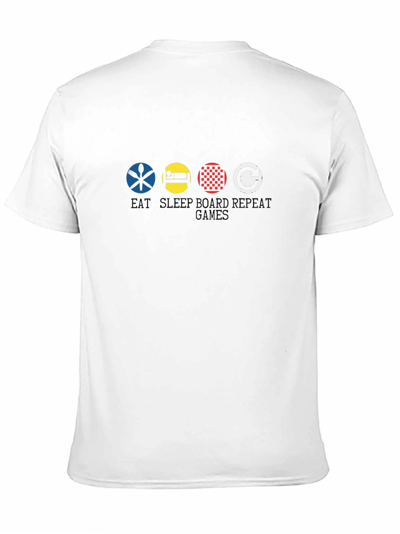 Eat Sleep Board Games Repeat Black T-Shirt
