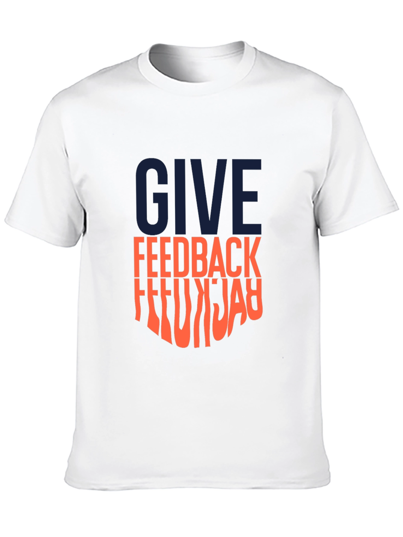 Give Feedback Mens Black Graphic Tee