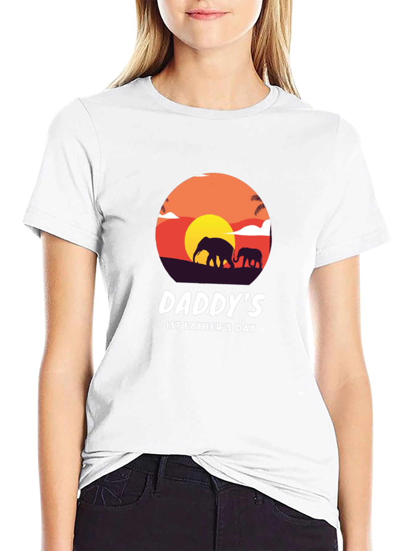 Daddys 1st Fathers Day Elephant T-Shirt