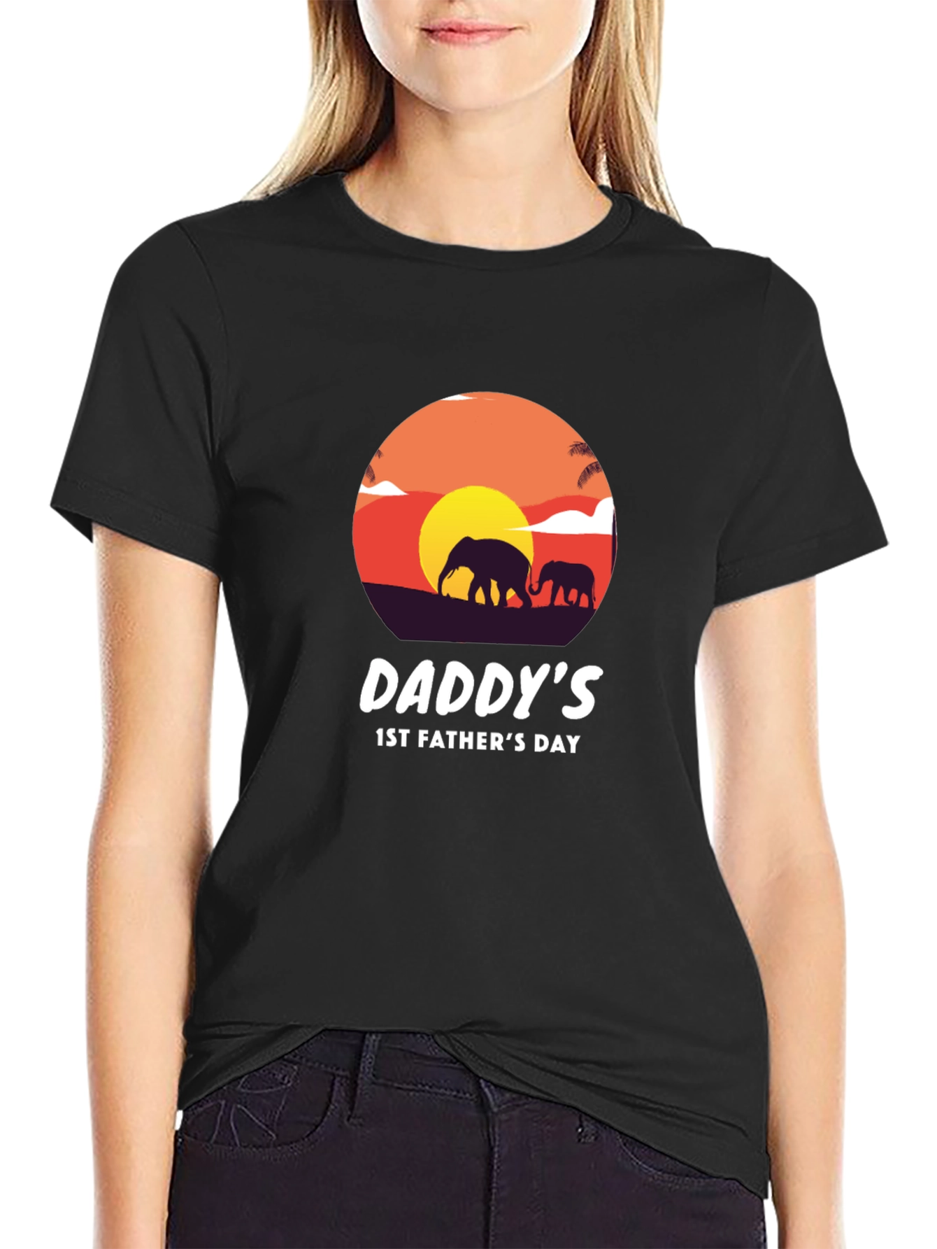 Daddys 1st Fathers Day Elephant T-Shirt