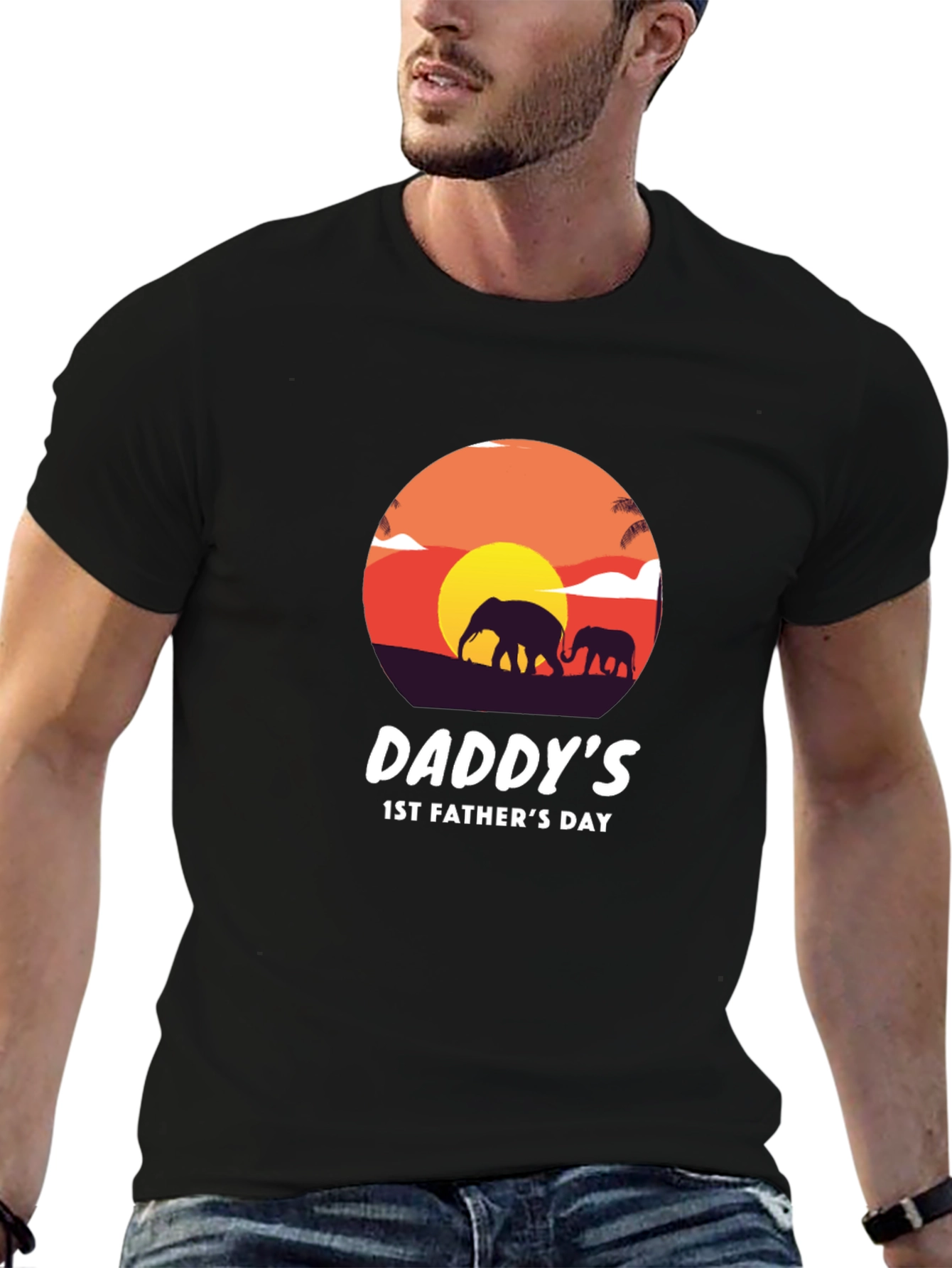 Daddys 1st Fathers Day Elephant T-Shirt