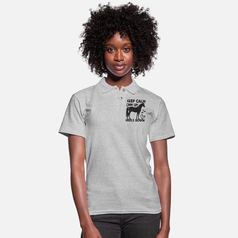 Keep calm Chin up Heels down - horse