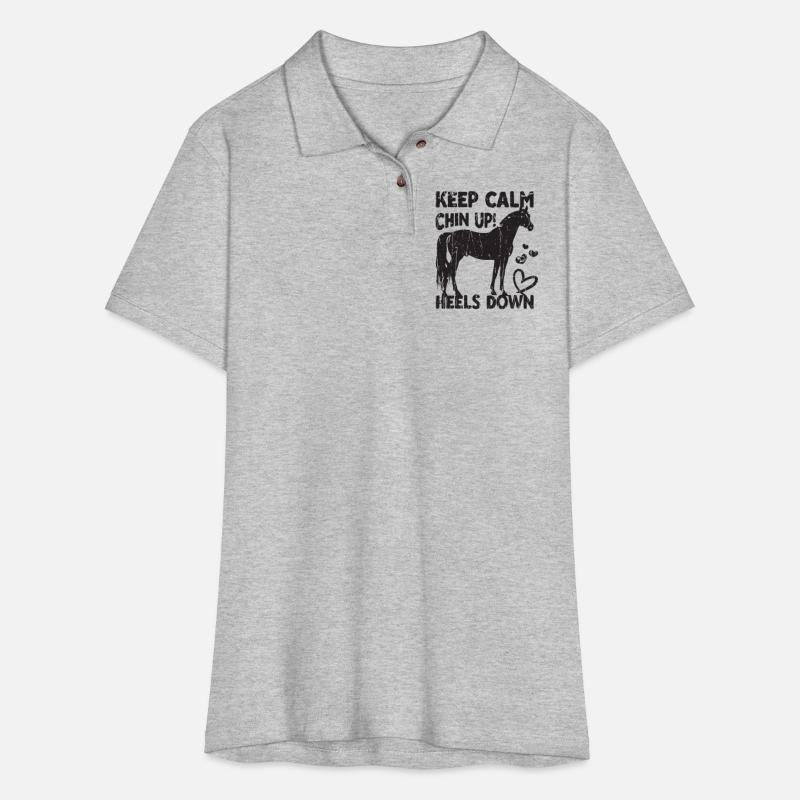 Keep calm Chin up Heels down - horse