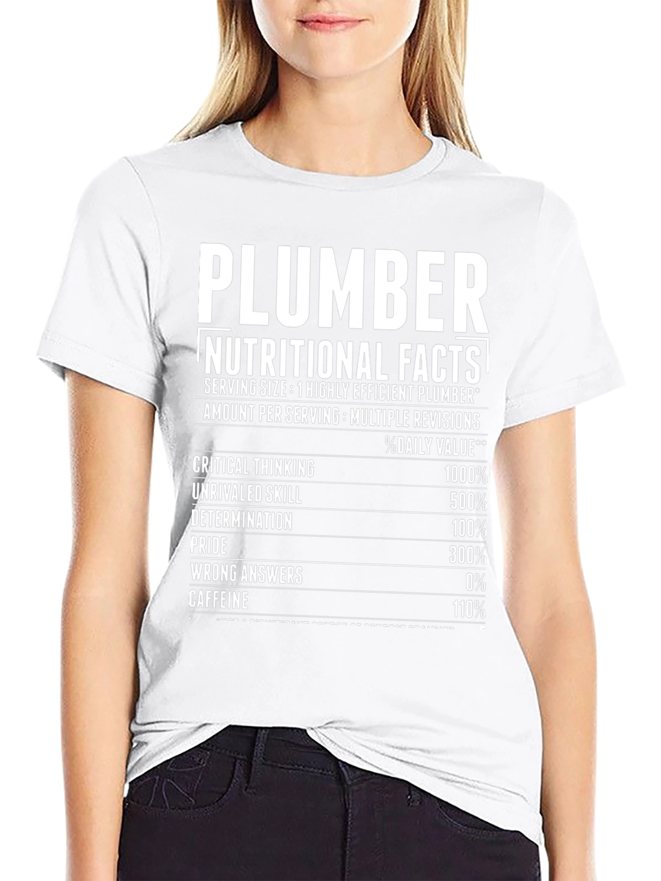Plumber Nutritional Facts Graphic Tee