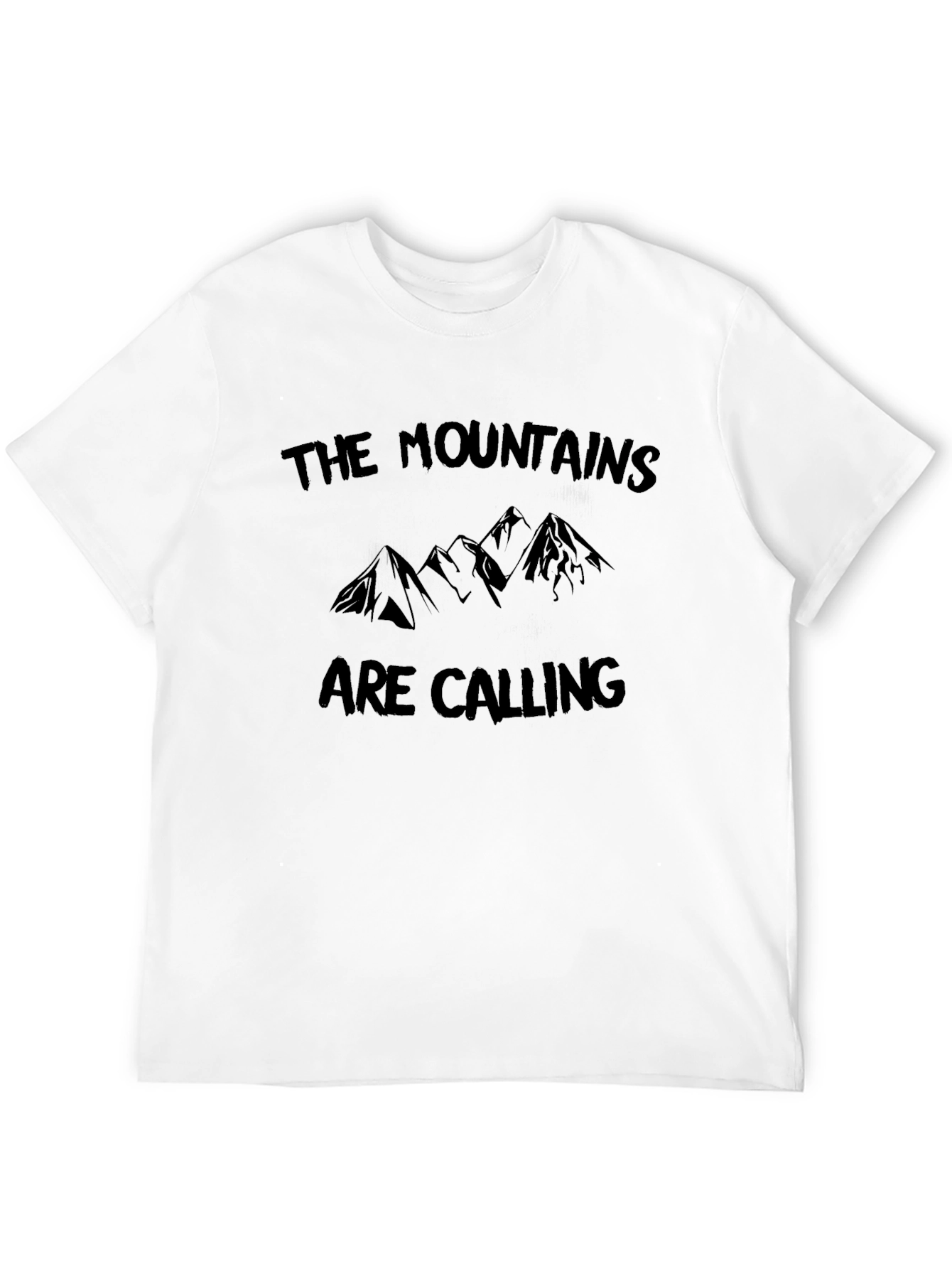 Mountains Are Calling Black Graphic Tee
