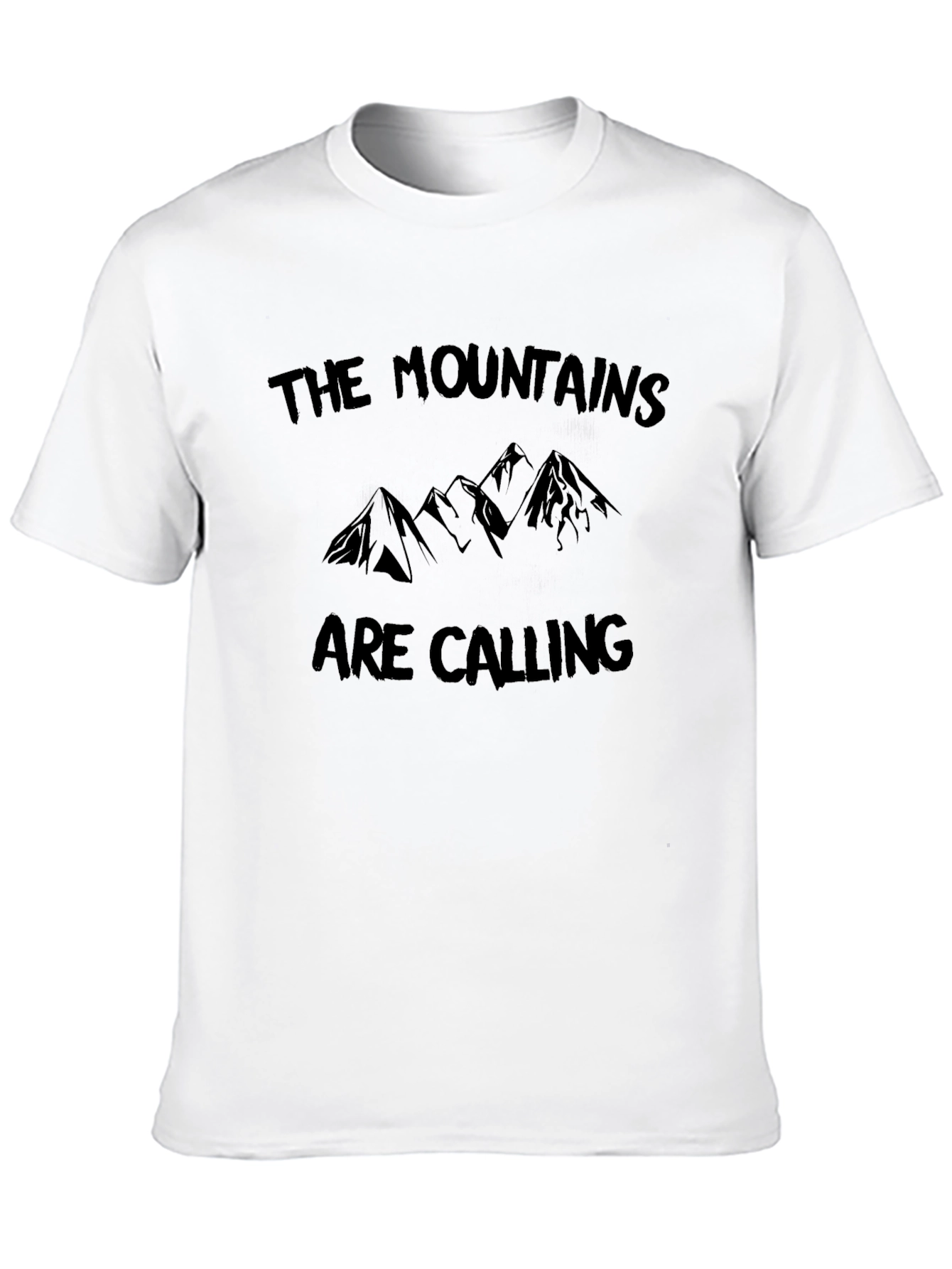 Mountains Are Calling Black Graphic Tee