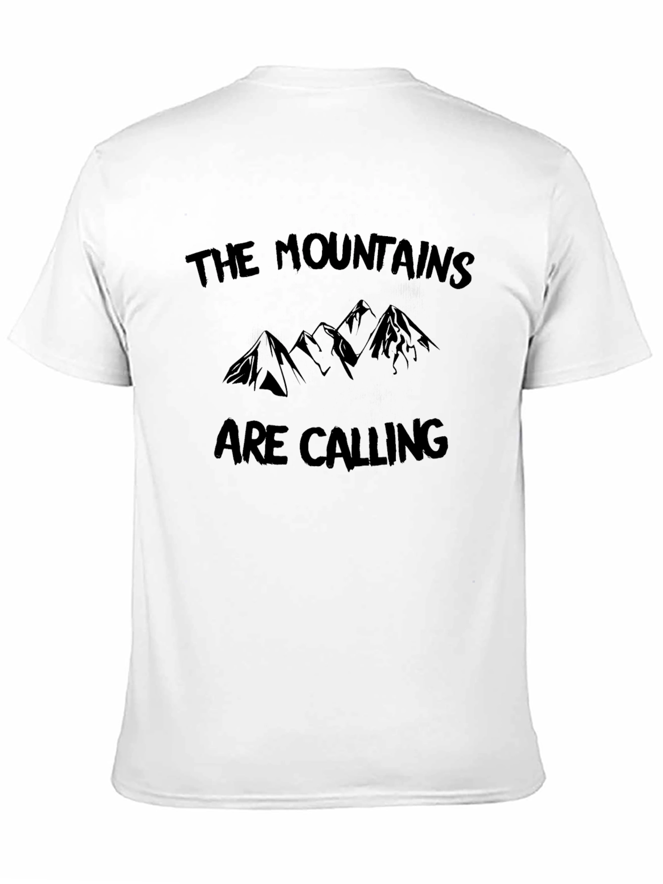 Mountains Are Calling Black Graphic Tee