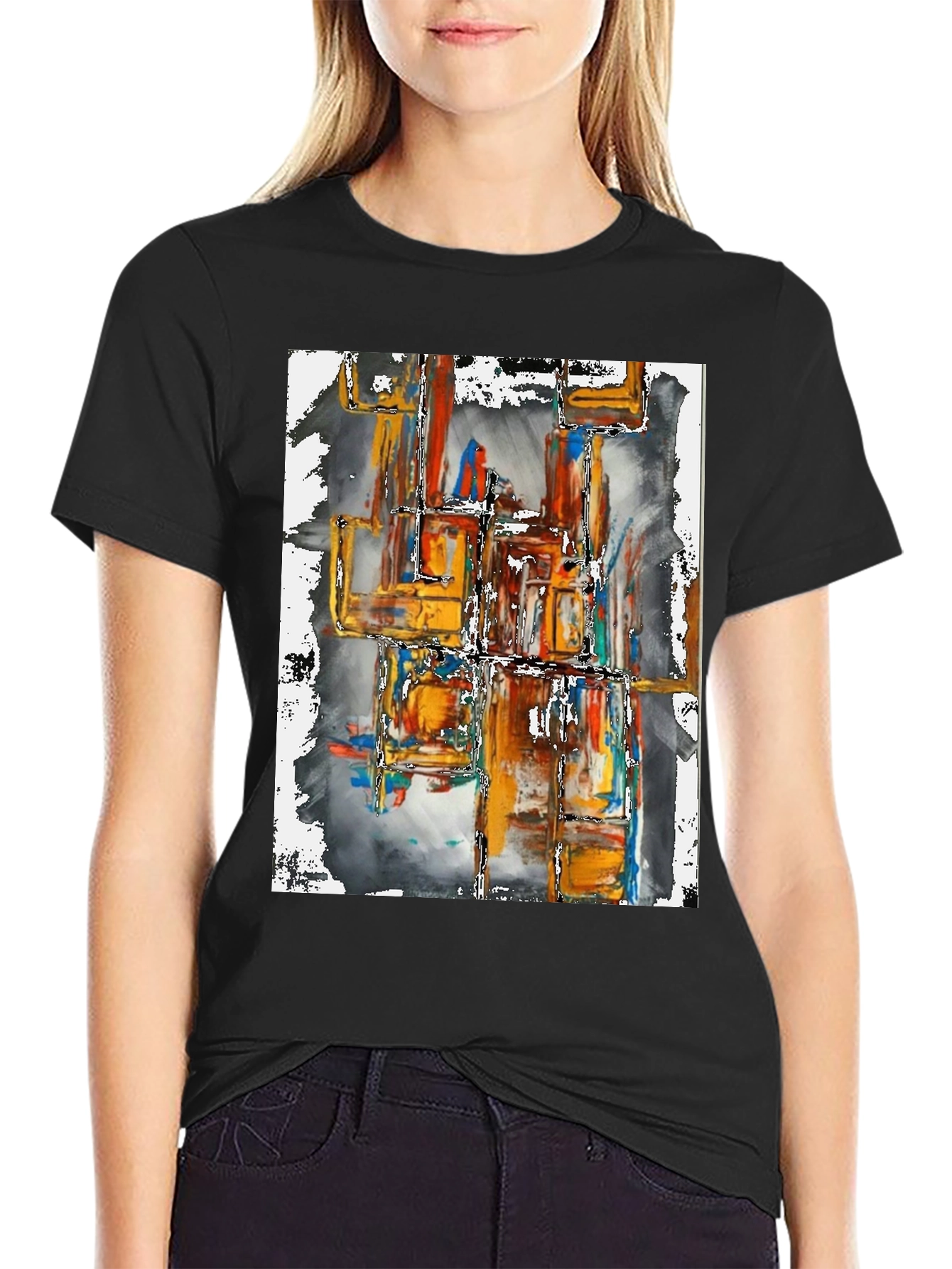 Abstract Art Graphic Tee - Modern Streetwear Shirt