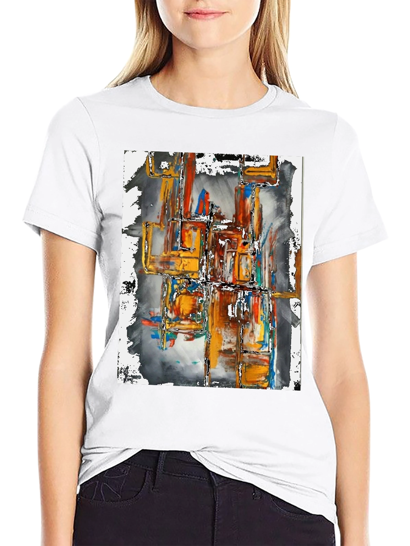 Abstract Art Graphic Tee - Modern Streetwear Shirt