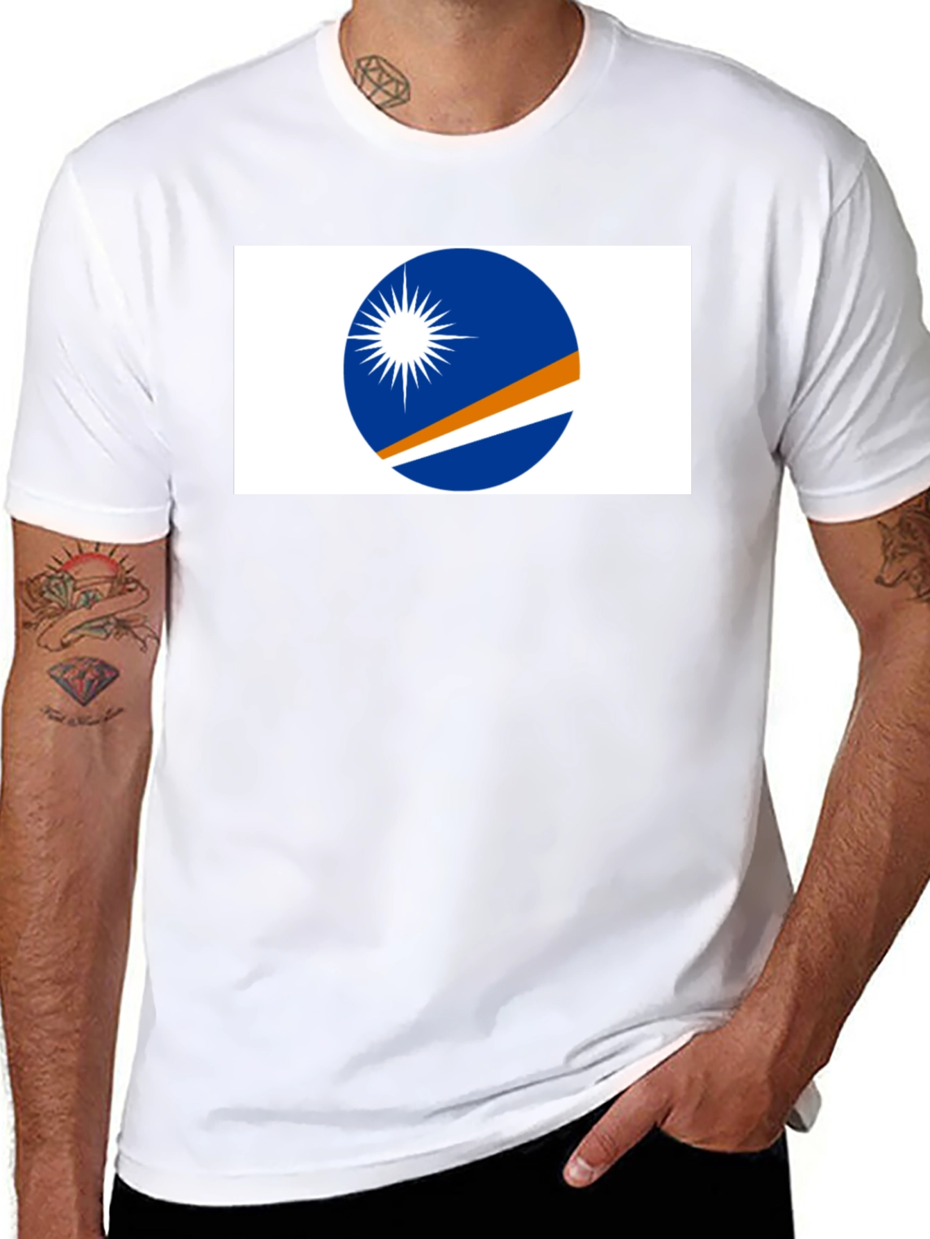 Marshall Islands Flag Graphic T-Shirt