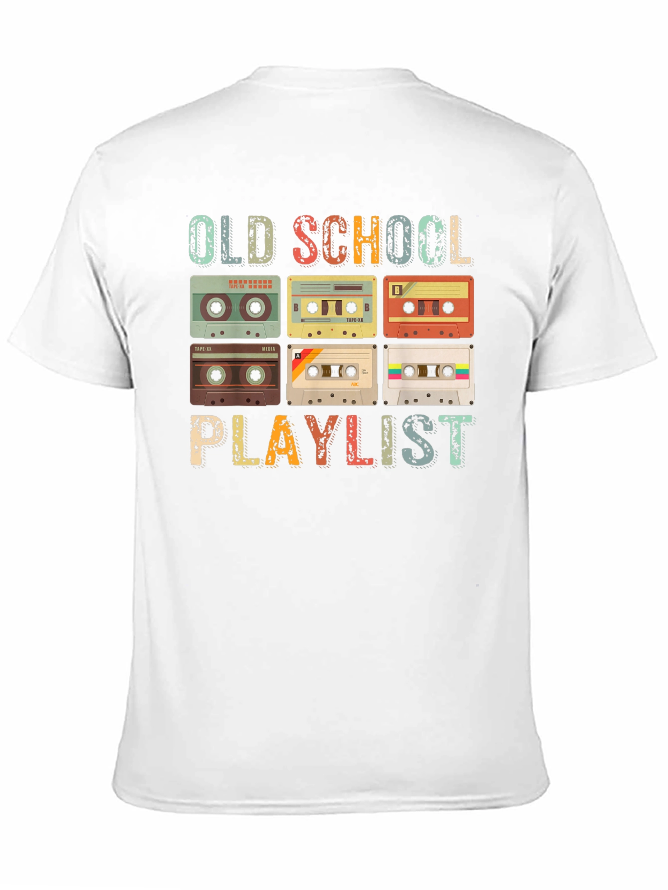 Old School Playlist Cassette Tape Graphic Tee