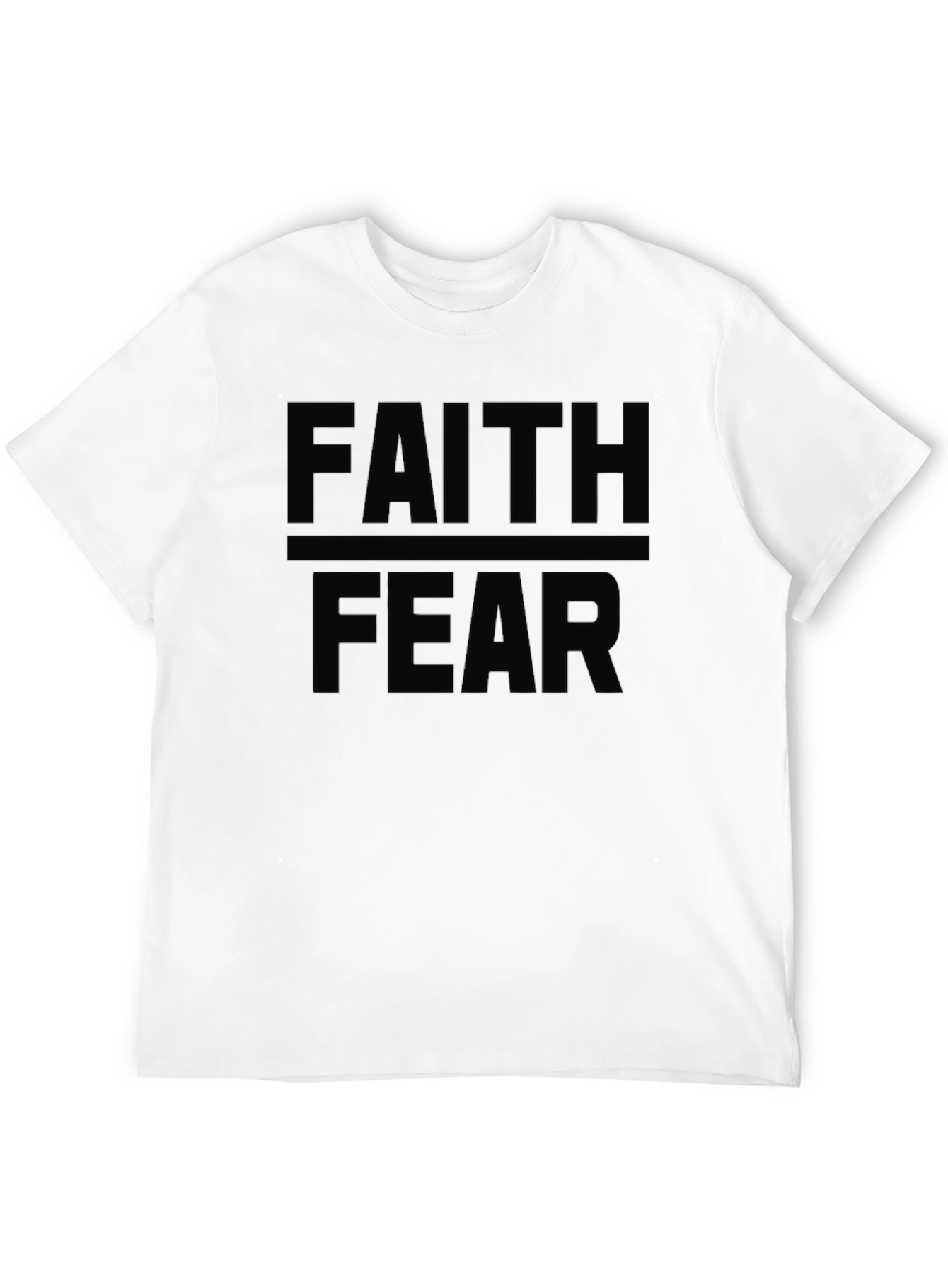 Faith Over Fear Graphic T-Shirt - Black