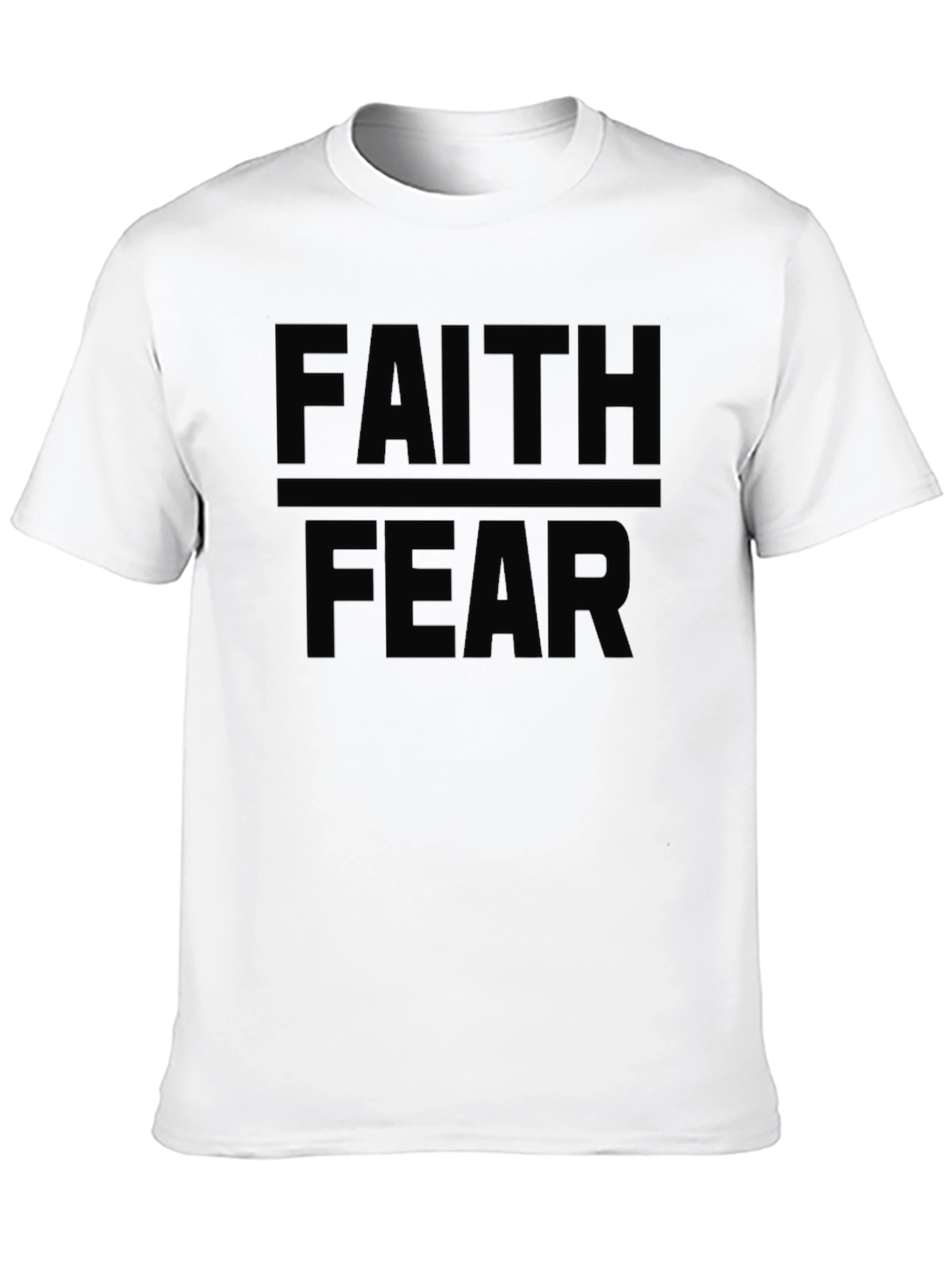 Faith Over Fear Graphic T-Shirt - Black