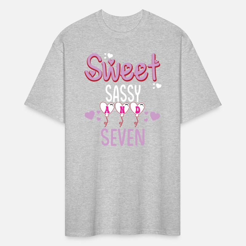 Kids Happy 7th Birthday Sweet Sassy and Seven Girl