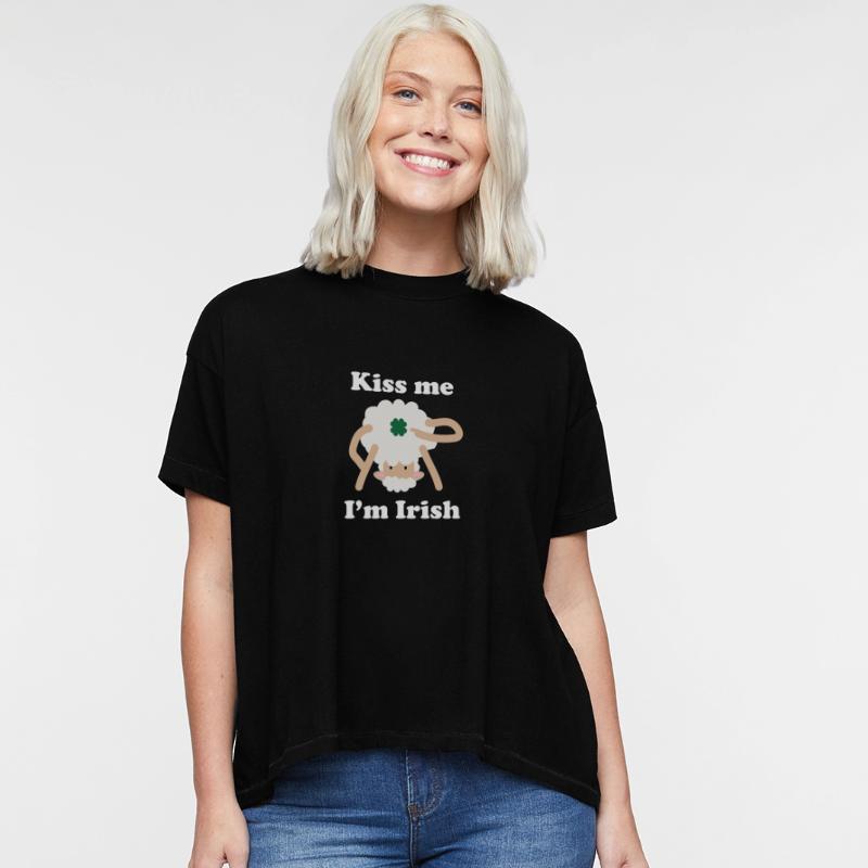 Kiss Me Im Irish Sheep Funny St Patricks Day Pun