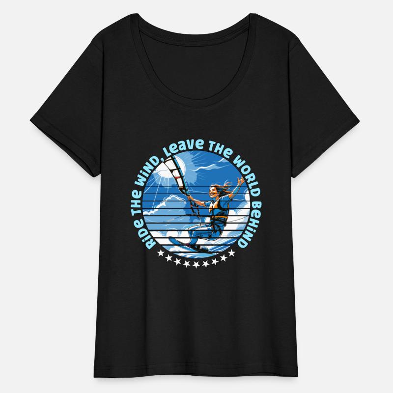 Kiteboarding Ride The Wind Leave The World Surfing