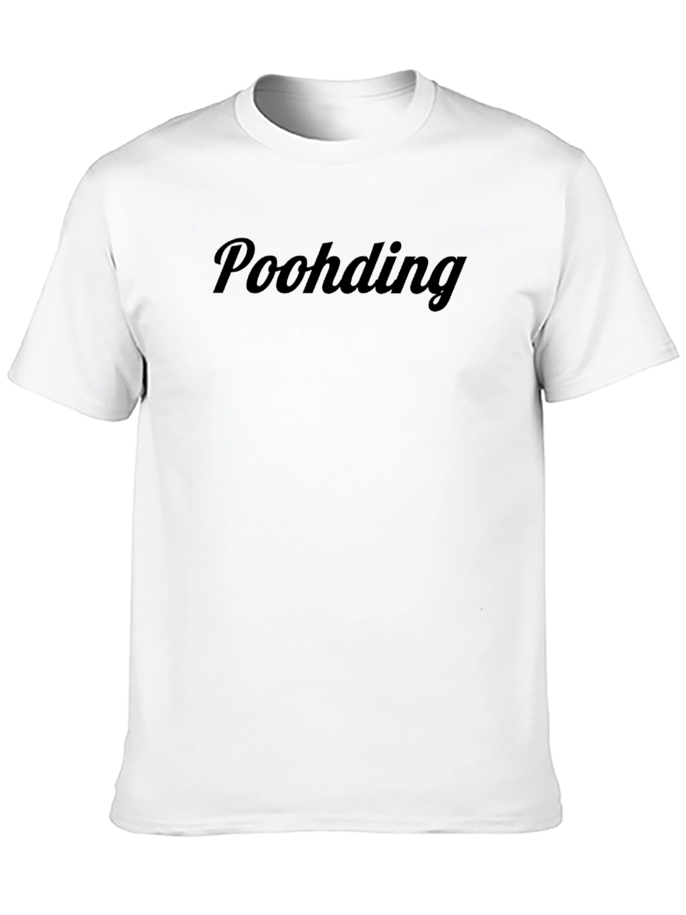Poohding Graphic Tee - Trendy Black T-Shirt