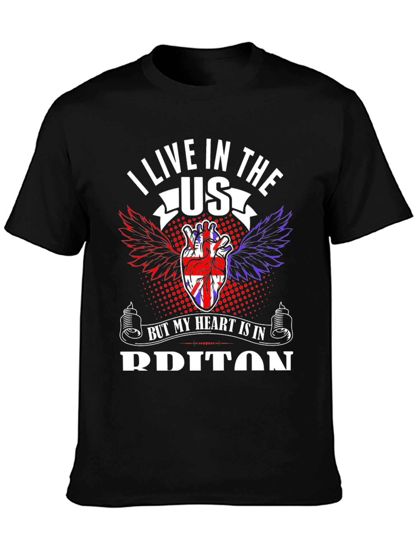 UK Heart USA T-Shirt - British Pride Tee