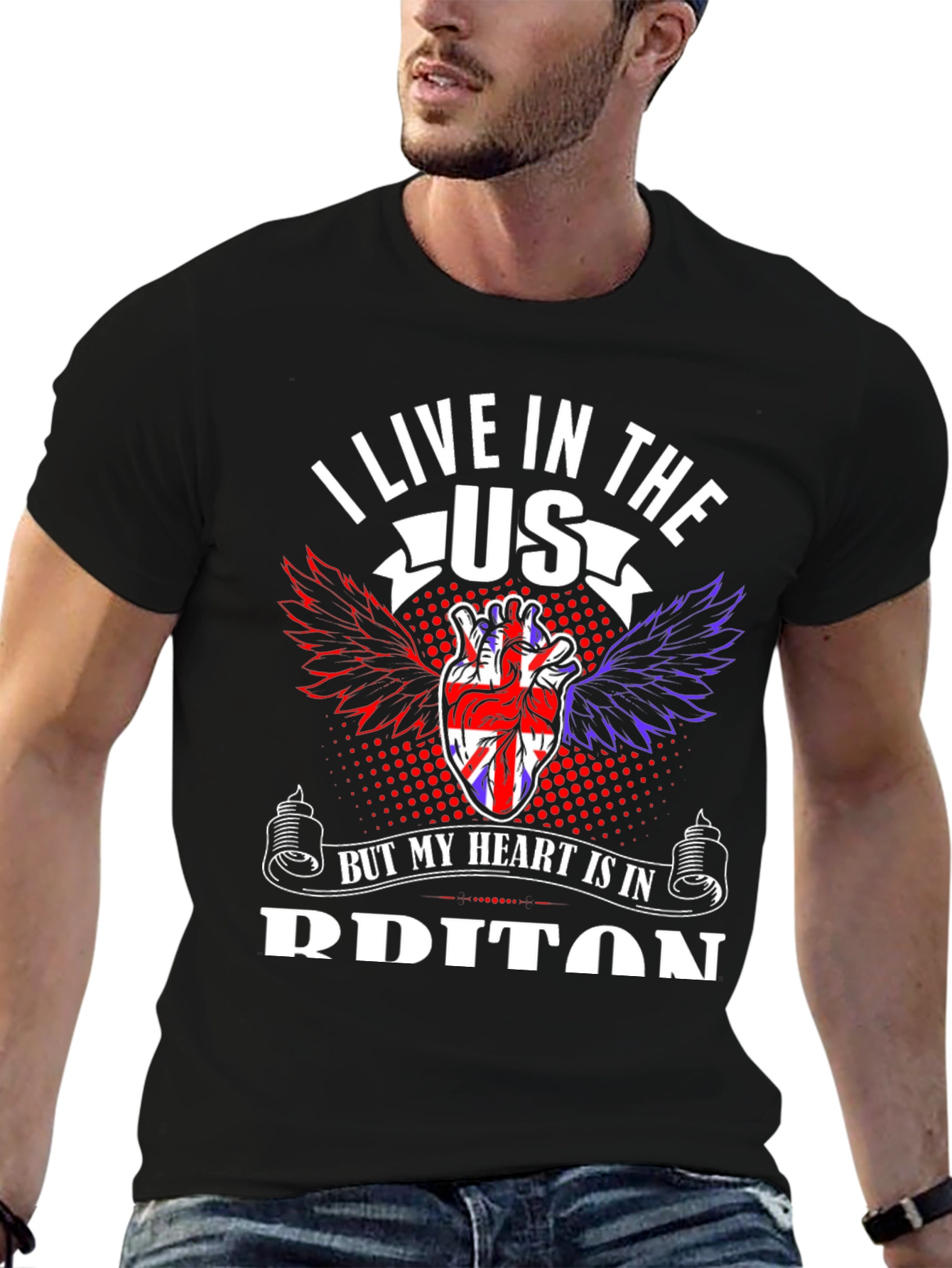 UK Heart USA T-Shirt - British Pride Tee
