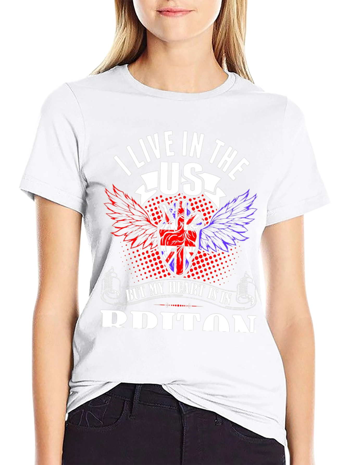 UK Heart USA T-Shirt - British Pride Tee