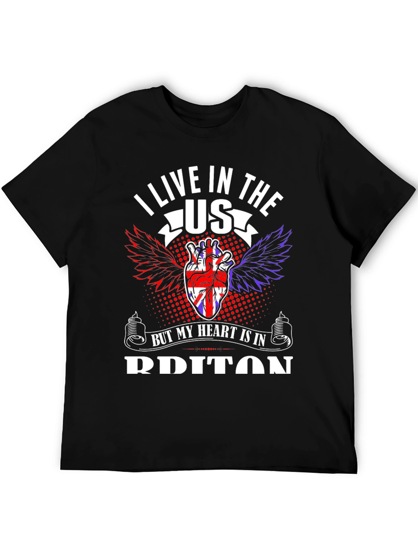 UK Heart USA T-Shirt - British Pride Tee