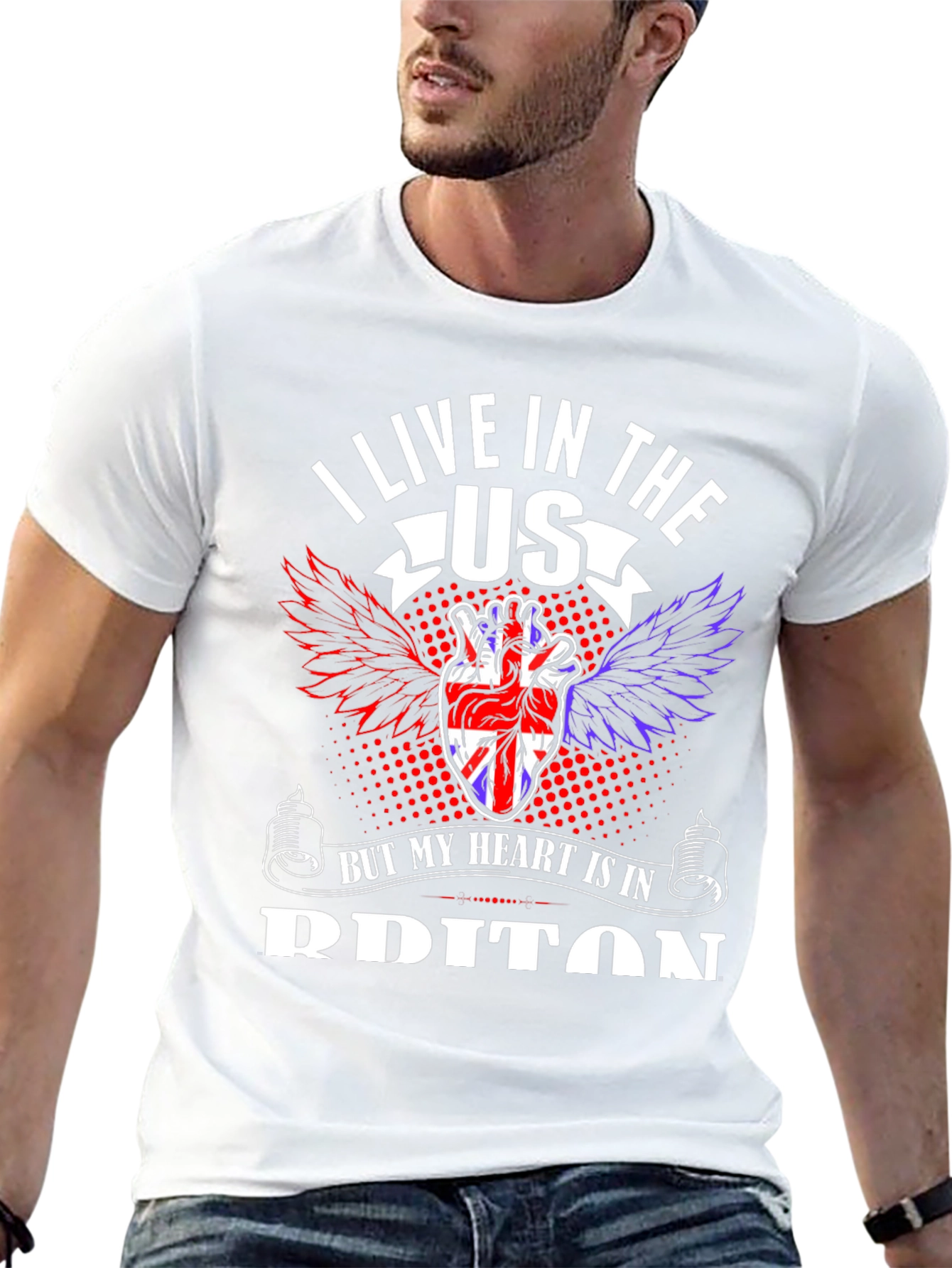 UK Heart USA T-Shirt - British Pride Tee