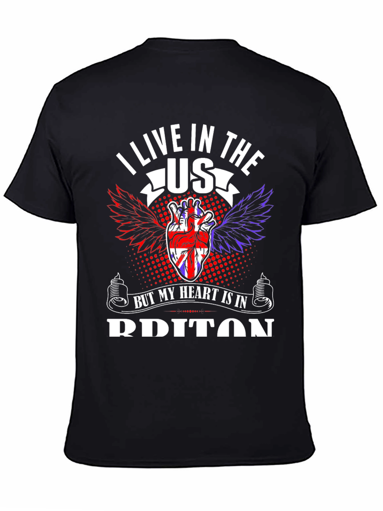 UK Heart USA T-Shirt - British Pride Tee