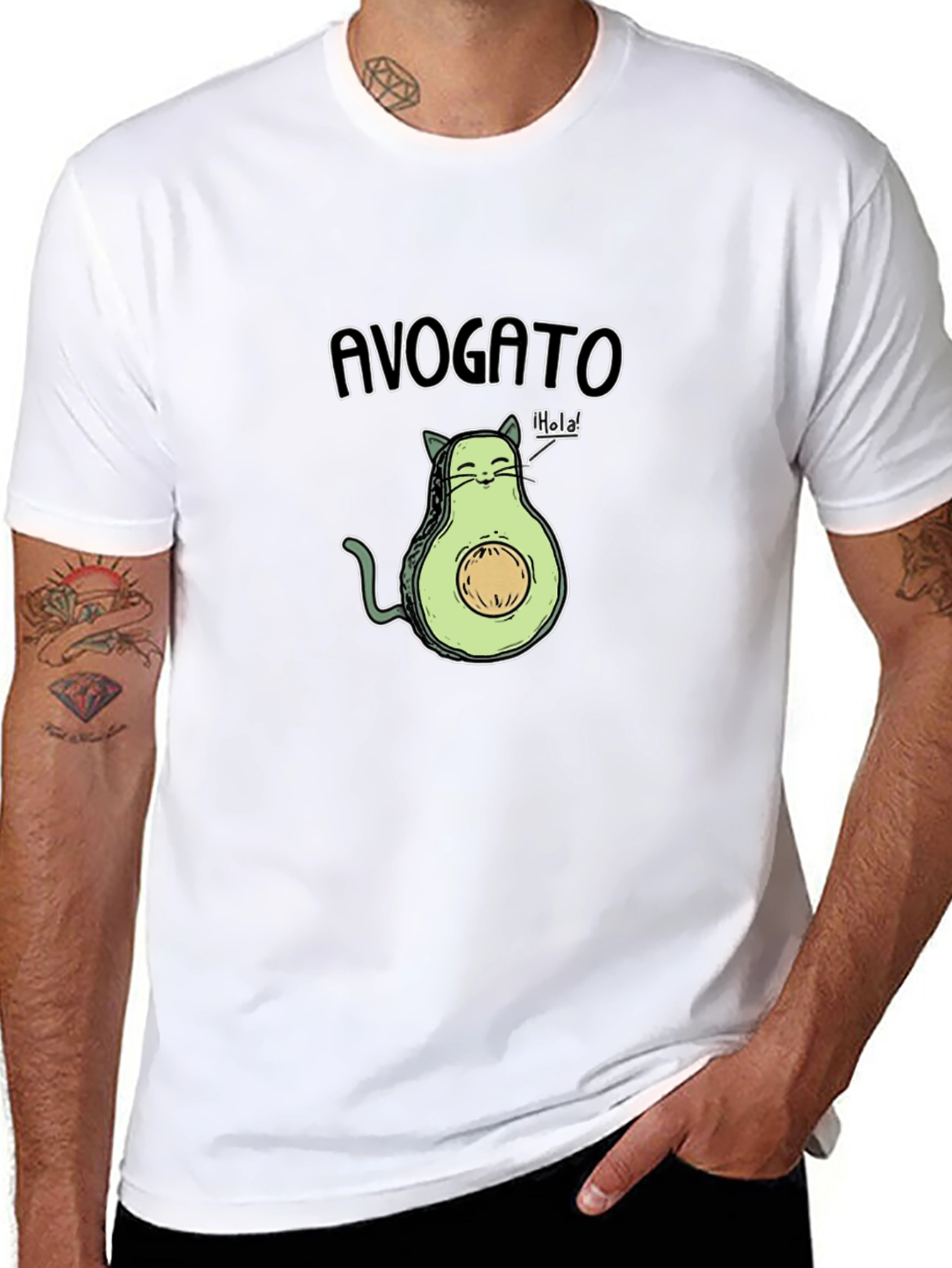 Avogato T-Shirt - Funny Avocado Cat Tee