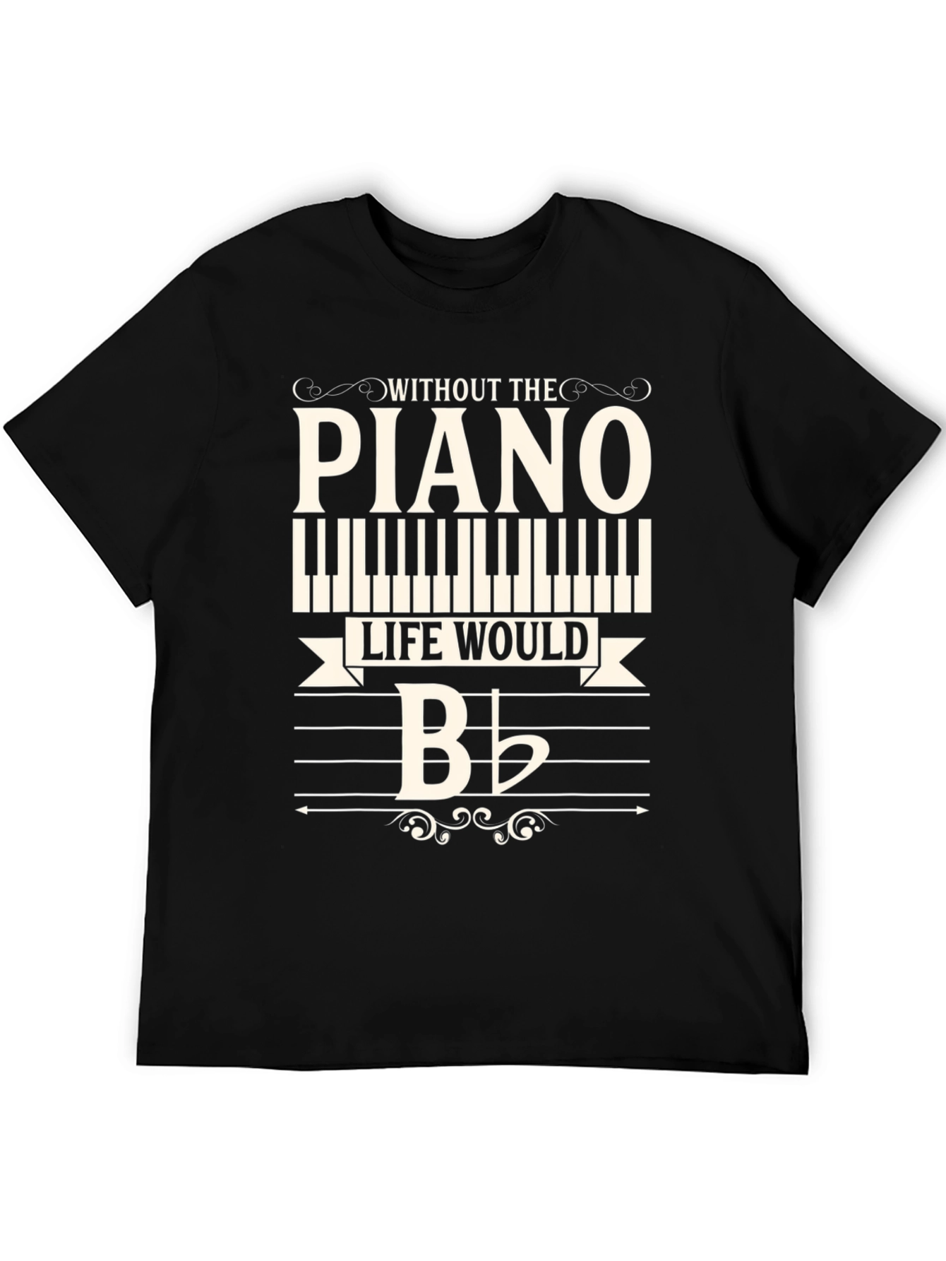 Piano T-Shirt - Musical Flat Note B