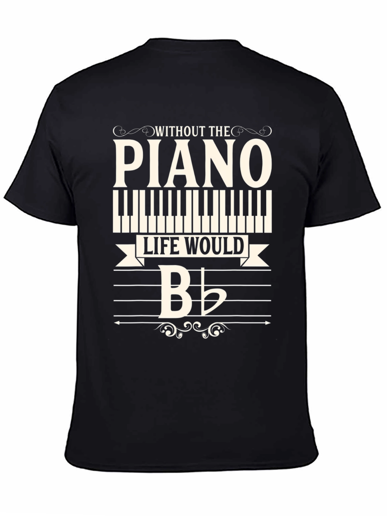 Piano T-Shirt - Musical Flat Note B