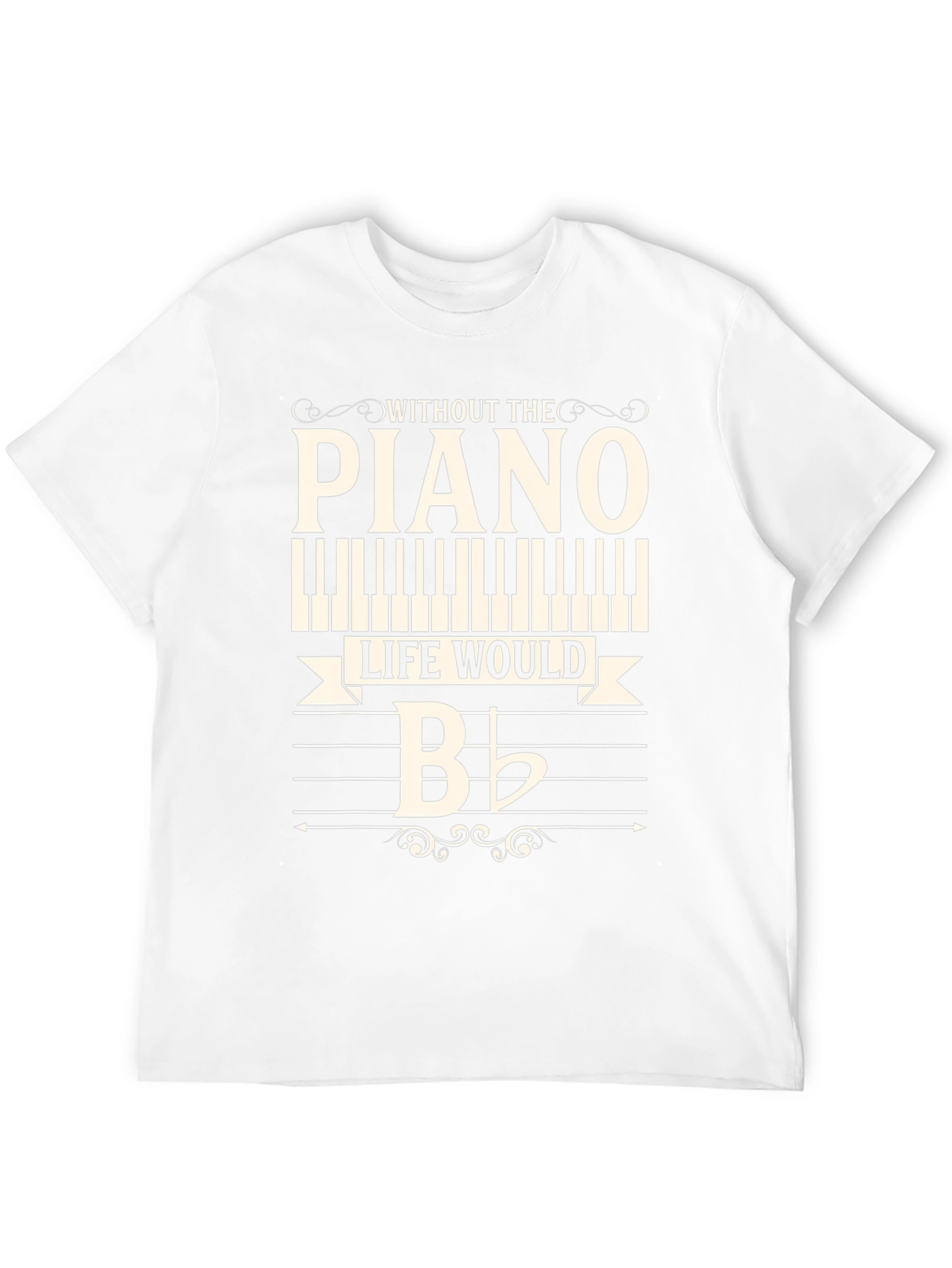 Piano T-Shirt - Musical Flat Note B